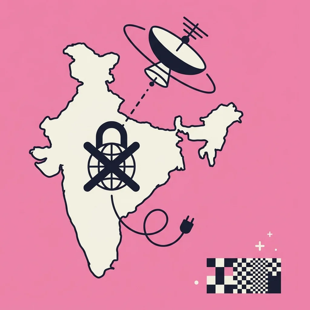 Illustration for the story: No satellite internet in India yet, Starlink included
