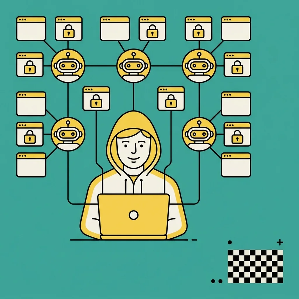 Illustration for the story: Hacking now costs about $50 a website